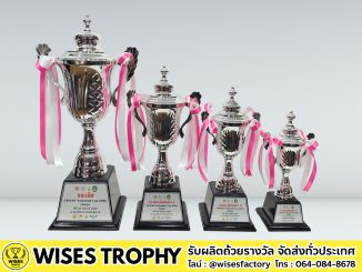 ถ้วยรางวัล กีฬาภายใน วอลเลย์บอล CR-PAO Volleyball CUP 2025 รุ่น B78-S (Silver) ชุด 4 ใบ